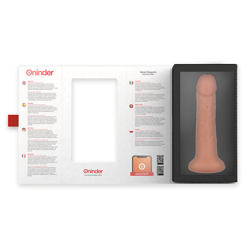 ONINDER - DILDO VIBRATORE PICCOLO BOGOT 9 VELOCIT NATURALE 17.5 CM -O- 4 CM - APP GRATUITA Oninder