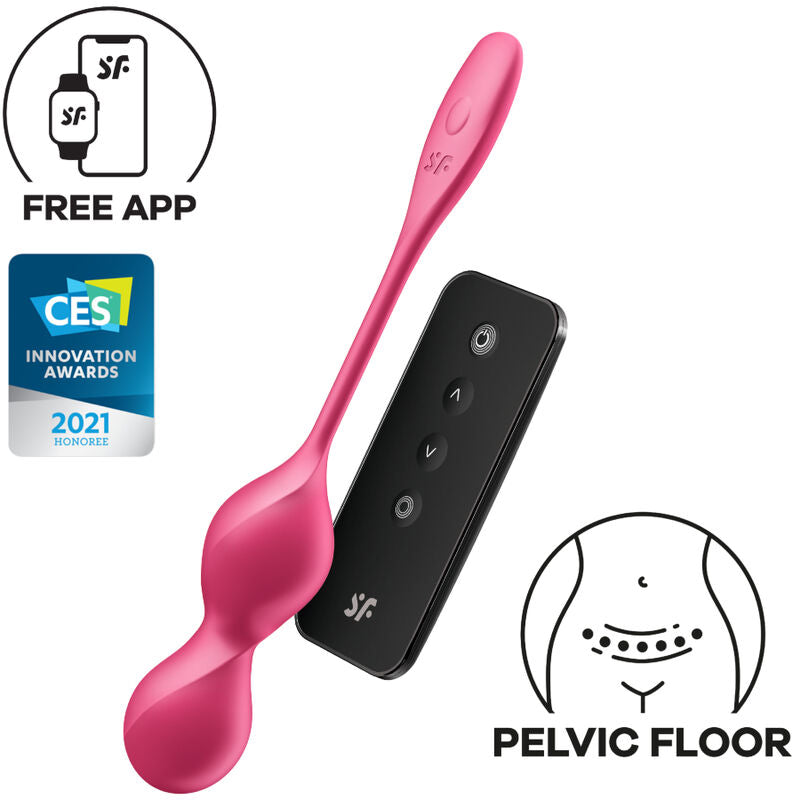 SATISFYER - LOVE BIRDS 2 SFERE KEGEL VIBRANTI + APP GRATUITA Satisfyer Balls