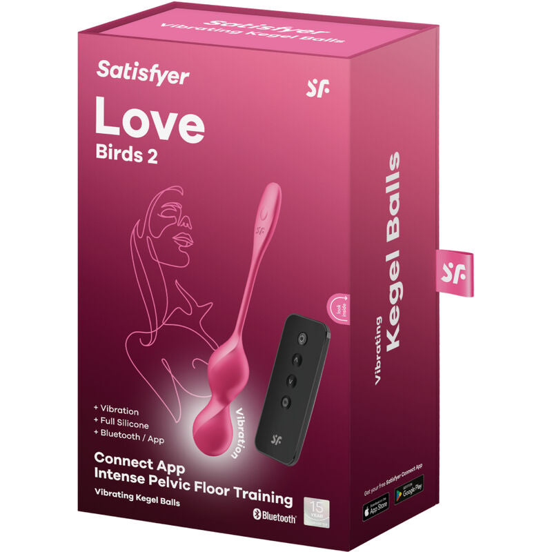 SATISFYER - LOVE BIRDS 2 SFERE KEGEL VIBRANTI + APP GRATUITA Satisfyer Balls