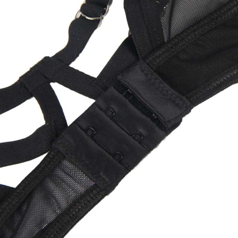 SUBBLIME - SET DUE PEZZI DI REGGISENO TRASPARENTE E STRISCE S/M Subblime Sets