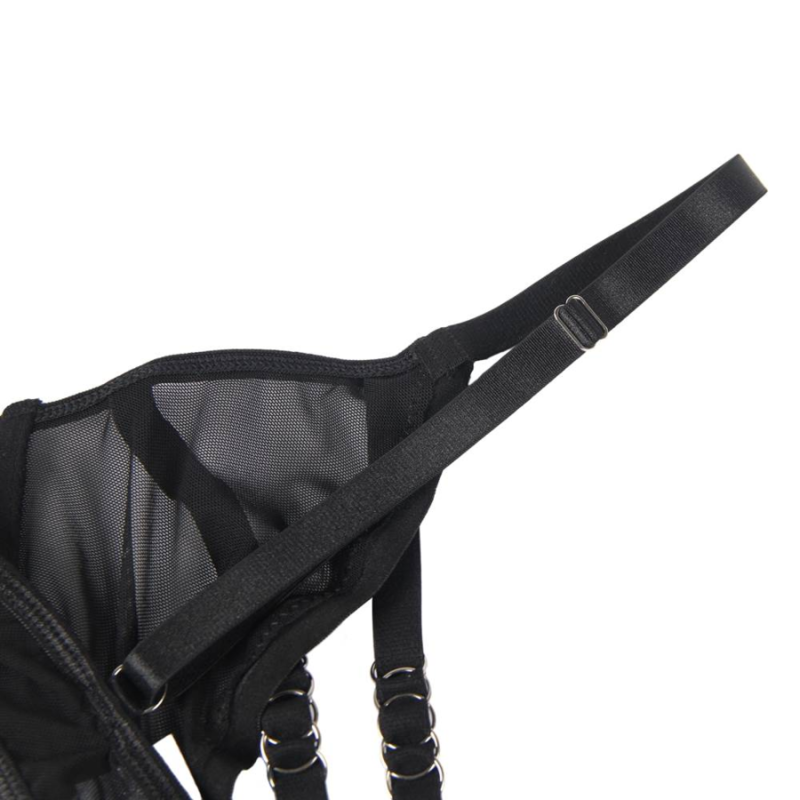 SUBBLIME - SET DUE PEZZI DI REGGISENO TRASPARENTE E STRISCE S/M Subblime Sets