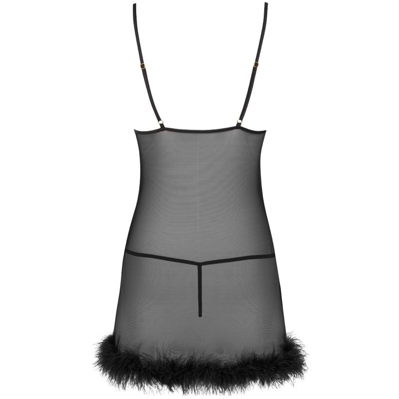 LIVCO CORSETTI FASHION - SET ZERUNAM BABYDOLL + PERIZOMA NERO Livco Corsetti Sets