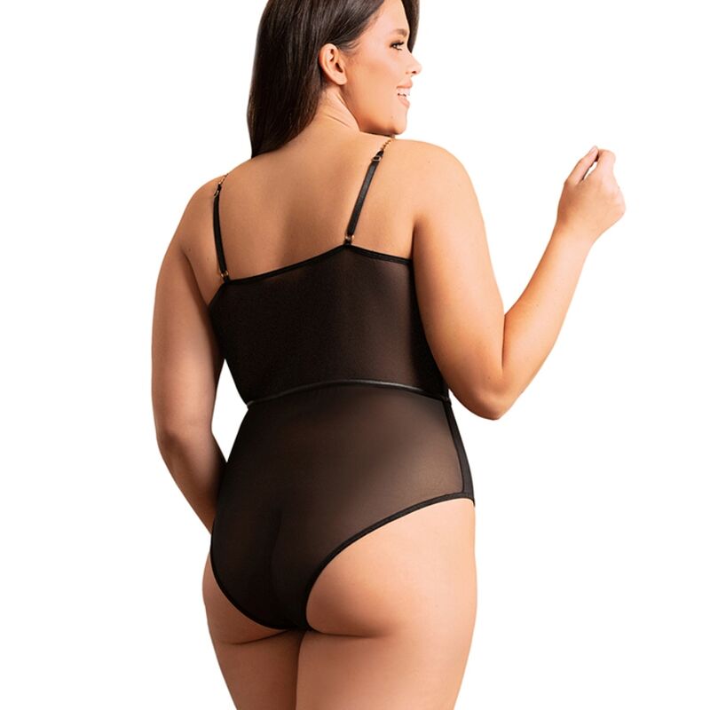 SUBBLIME - BODY CON BRETELLE A CATENA NERA L/XL Subblime Bodies