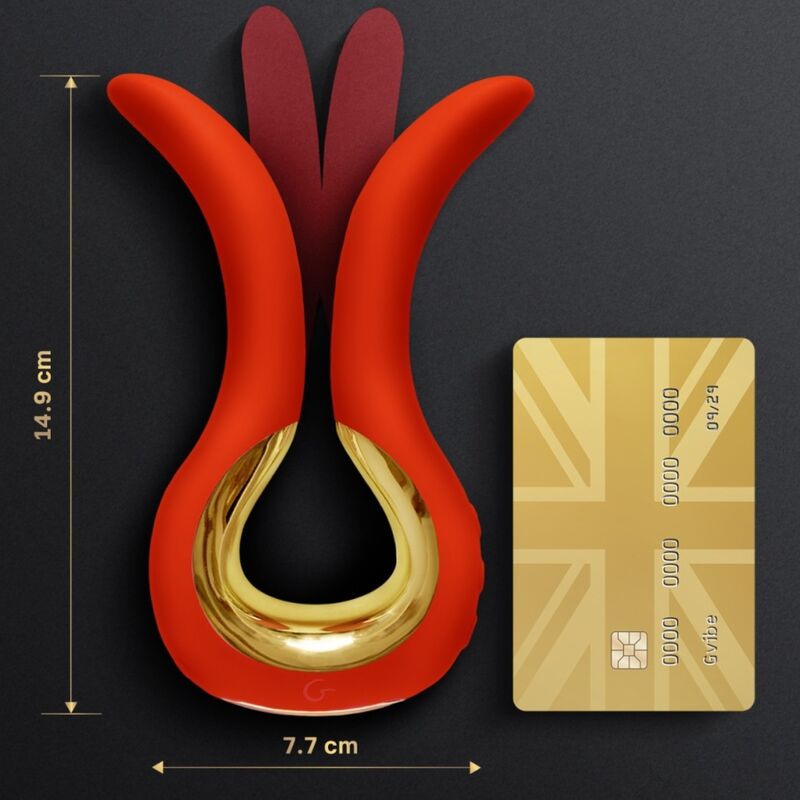 G-VIBE - GVIBE MAXI VIBRATORE CON DUE PUNTE FLESSIBILI CORALLO G-Vibe