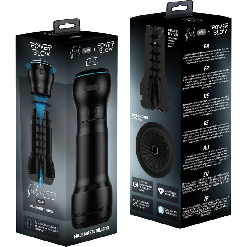 KIIROO - FEEL POCKET MASTURBATORE MASCHILE + POWER BLOW Kiiroo