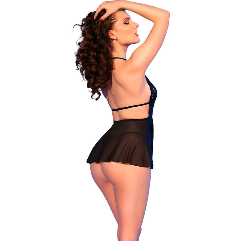 CHILIROSE - CR 4720 BABYDOLL E PERIZOMA NERO S Chilirose Babydolls