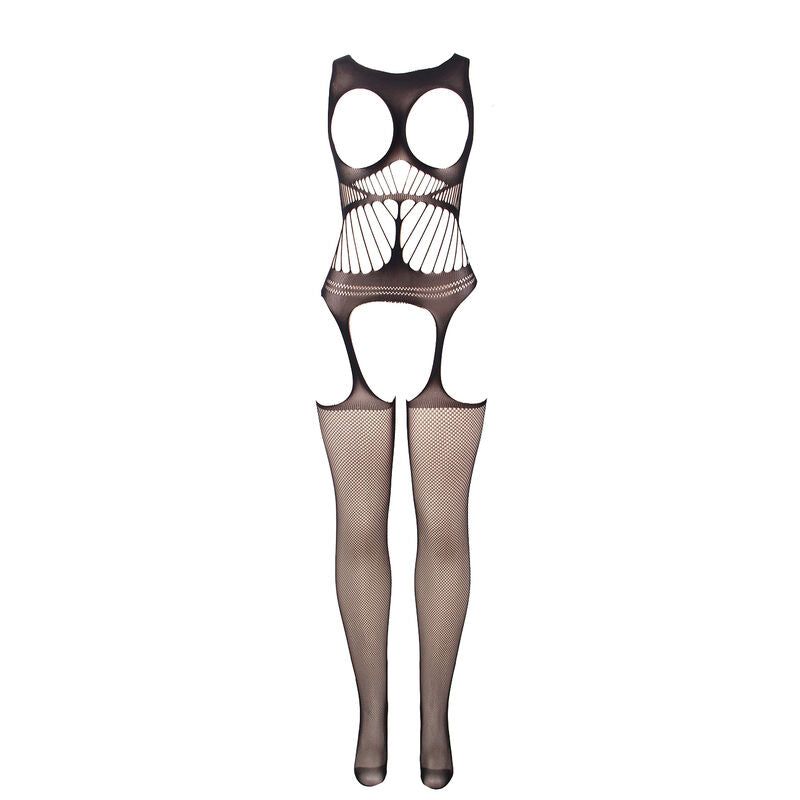 SUBBLIME - 951900 BODYSTOCKING A RETE SENZA CAVALLO CON COPPA E SPALLE APERTE NERO TAGLIA UNICA Subblime Bodystockings