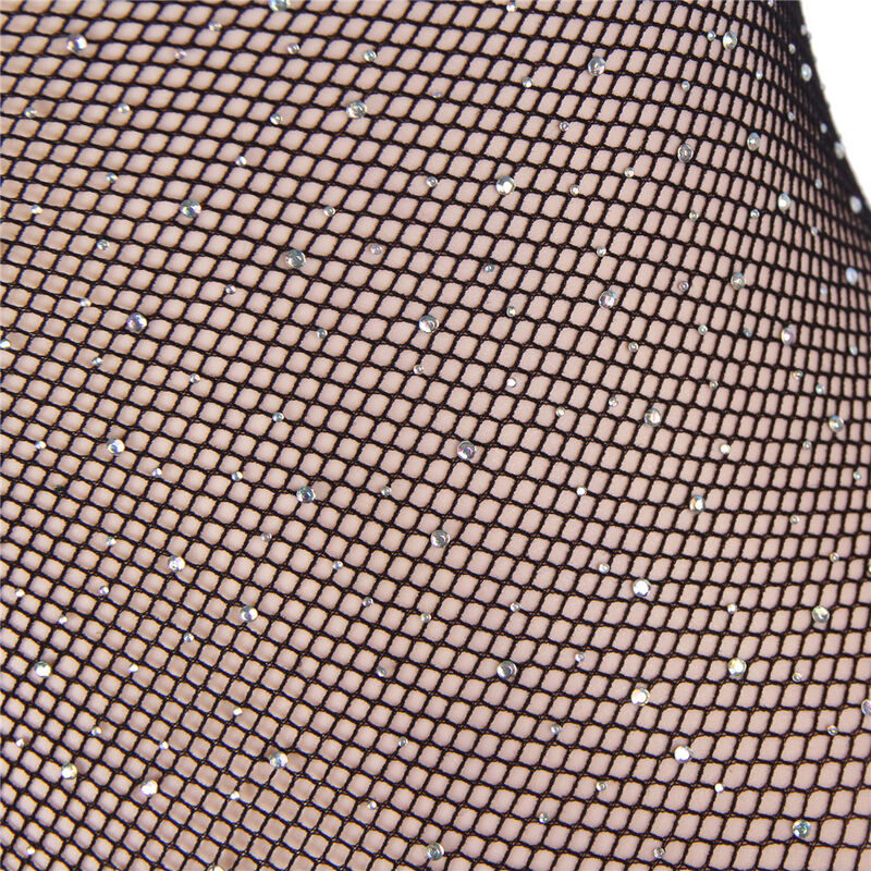 SUBBLIME - 952297 BODY A RETE LUCIDA CON SPALLE SCOPERTE MANICA LUNGA NERO TAGLIA UNICA Subblime Bodies