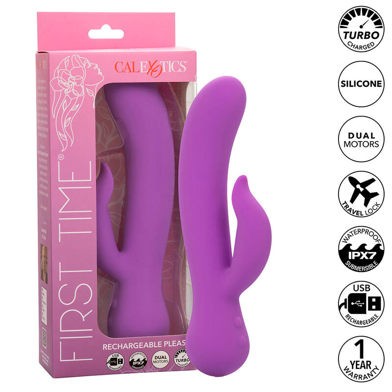 CALEXOTICS - FIRST TIME VIBRATORE PLEASER RICARICABILE VIOLA Calexotics