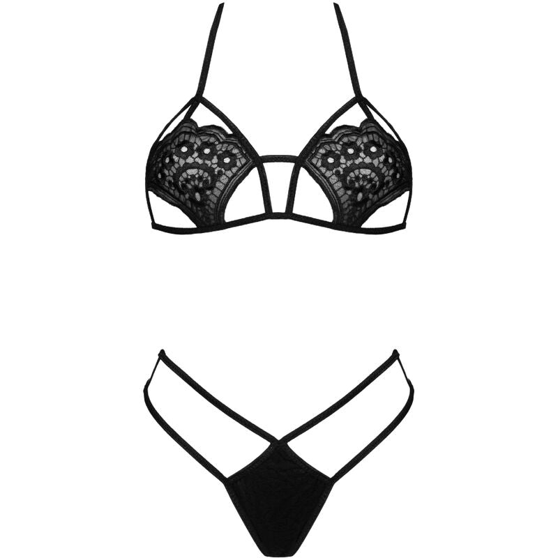LIVCO CORSETTI FASHION - JIMENA LC 20216 REGGISENO + PERIZOMA NERO TAGLIA UNICA Livco Corsetti Sets