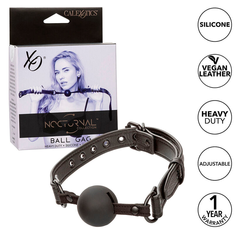 CALEXOTICS - NOCTURNAL BALL GAG SILICONE NERO Calexotics