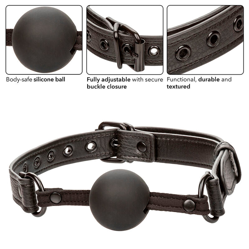 CALEXOTICS - NOCTURNAL BALL GAG SILICONE NERO Calexotics