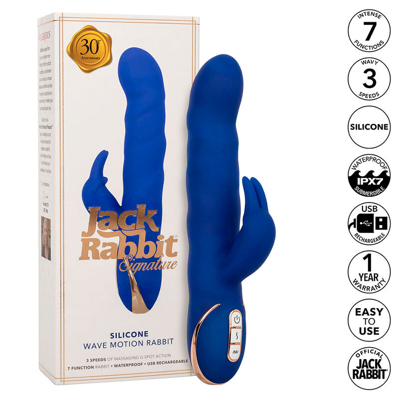 CALEXOTICS - JACK RABBIT VIBRATORE WAVE MOTION BLU Calexotics