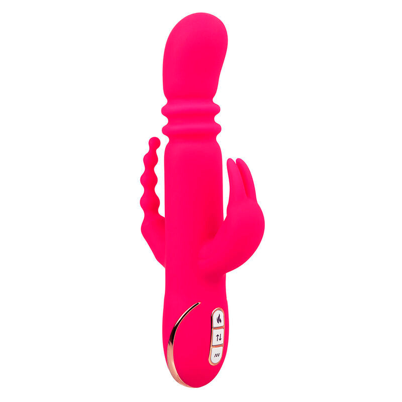 CALEXOTICS - JACK FANTASY VIBRATORE TRIPLO RISCALDATO ROSA CONIGLIO Calexotics