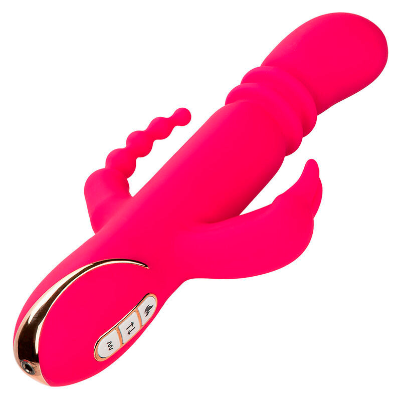 CALEXOTICS - JACK FANTASY VIBRATORE TRIPLO RISCALDATO ROSA CONIGLIO Calexotics