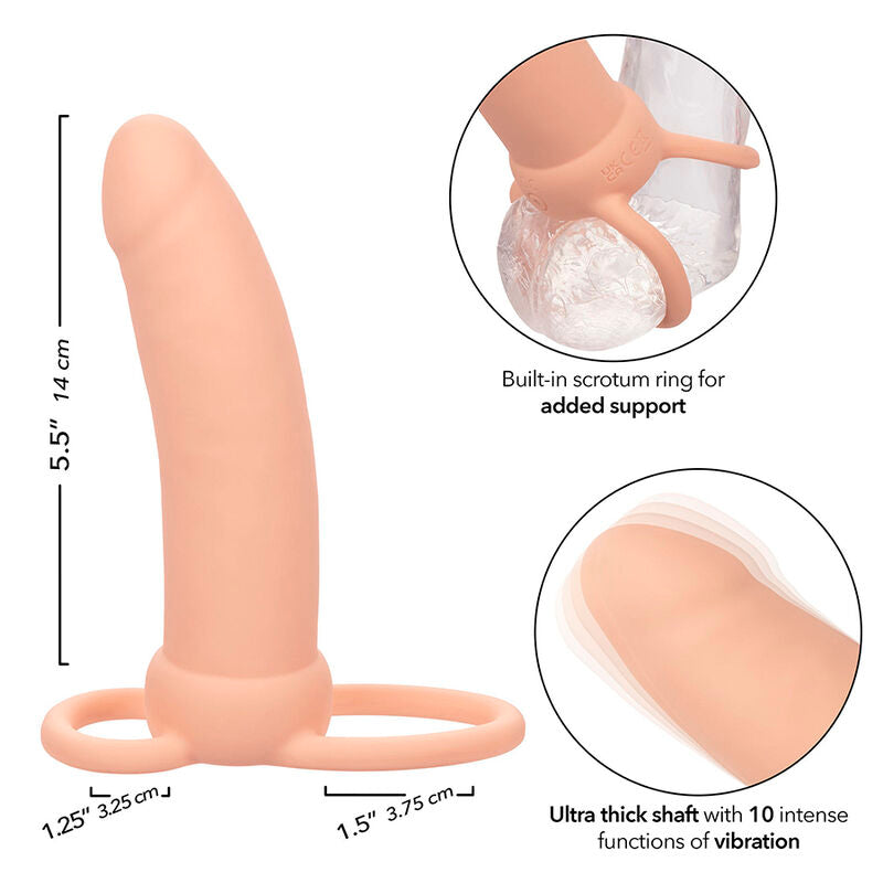 CALEXOTICS - MAXX THICK DUAL PENETRATOR 10 VIBRAZIONI CARNE Calexotics