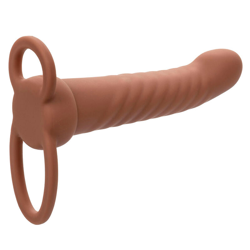 CALEXOTICS - MAXX RIBBED DUAL PENETRATOR 10 VIBRAZIONI MARRONE Calexotics