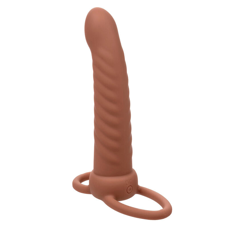 CALEXOTICS - MAXX RIBBED DUAL PENETRATOR 10 VIBRAZIONI MARRONE Calexotics