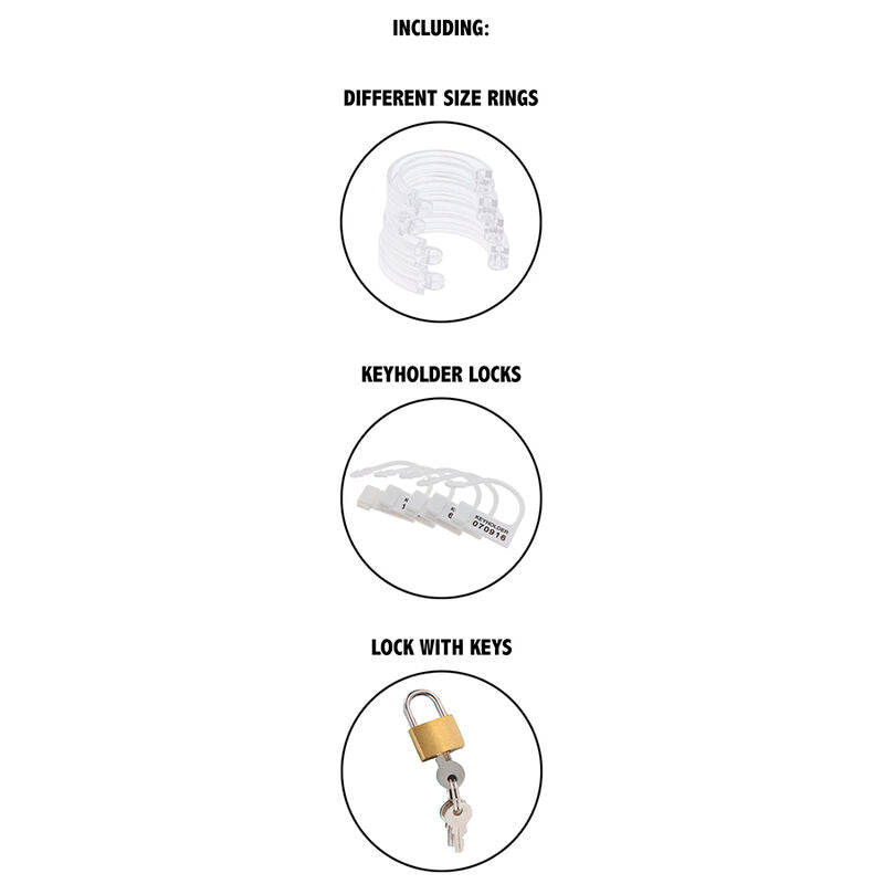 HIDDEN DESIRE - EXTREME GABBIA PER CAZZO CASTIT ACRILICO REGOLABILE TRASPARENTE Hidden Desire