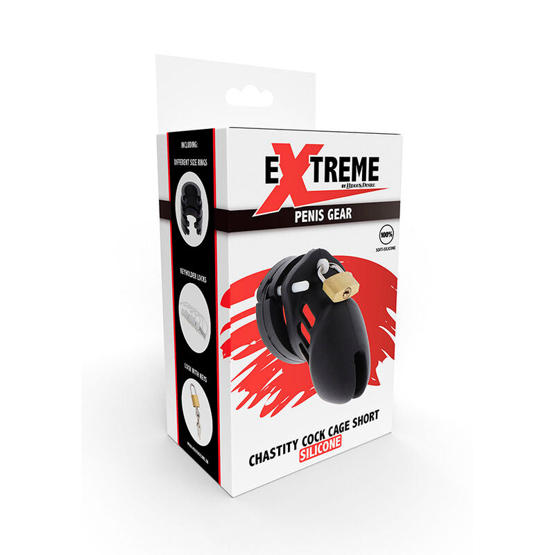 HIDDEN DESIRE - EXTREME GABBIA PER CAZZO IN SILICONE TAGLIA S NERA Hidden Desire