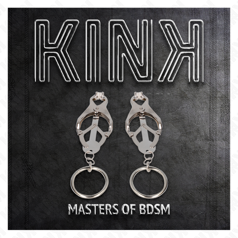 KINK - MORSETTI PER CAPEZZOLI CON O-RING TRIFOGLIO GIAPPONESE ARGENTO Kink Nipple Grip