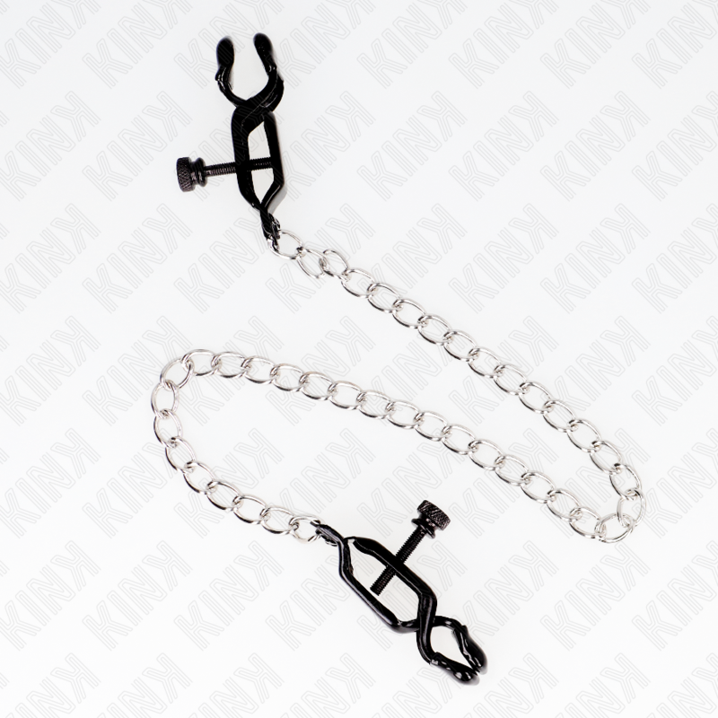 KINK - MORSETTI PER CAPEZZOLI A CATENA PIATTA ARGENTO 30 CM Kink Nipple Grip