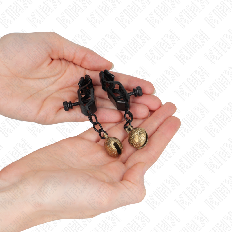 KINK - MORSETTI PER CAPEZZOLI STILE BELL JAW NERO 7 CM Kink Nipple Grip