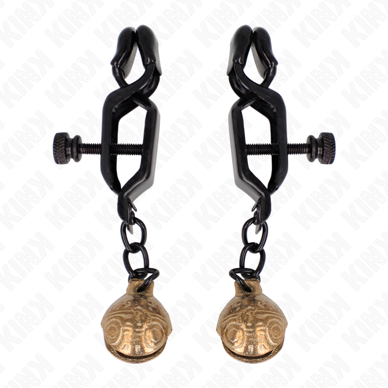 KINK - MORSETTI PER CAPEZZOLI STILE BELL JAW NERO 7 CM Kink Nipple Grip
