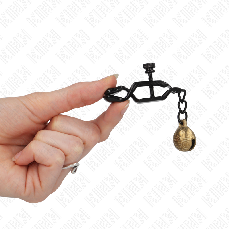KINK - MORSETTI PER CAPEZZOLI STILE BELL JAW NERO 7 CM Kink Nipple Grip