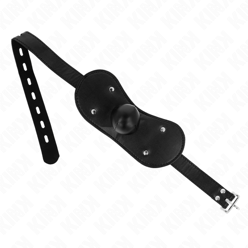 KINK - MASCHERA BOCCA BALL GAG CON SERRATURA REGOLABILE 42-60 CM Kink Collar & Gag