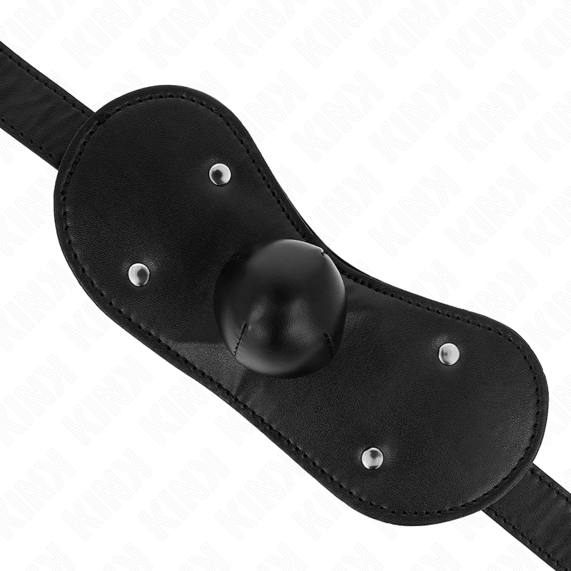 KINK - MASCHERA BOCCA BALL GAG CON SERRATURA REGOLABILE 42-60 CM Kink Collar & Gag