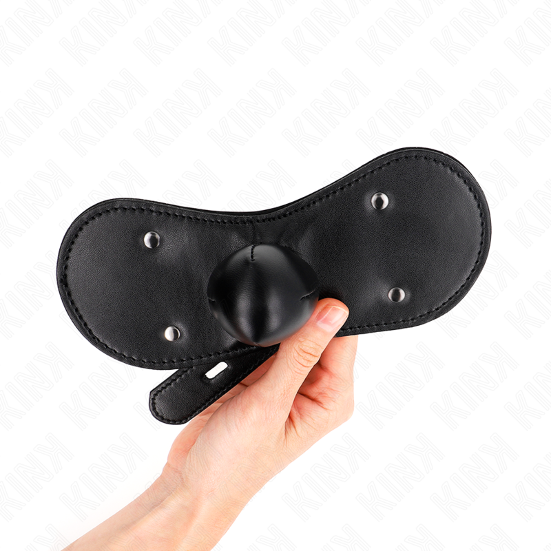 KINK - MASCHERA BOCCA BALL GAG CON SERRATURA REGOLABILE 42-60 CM Kink Collar & Gag