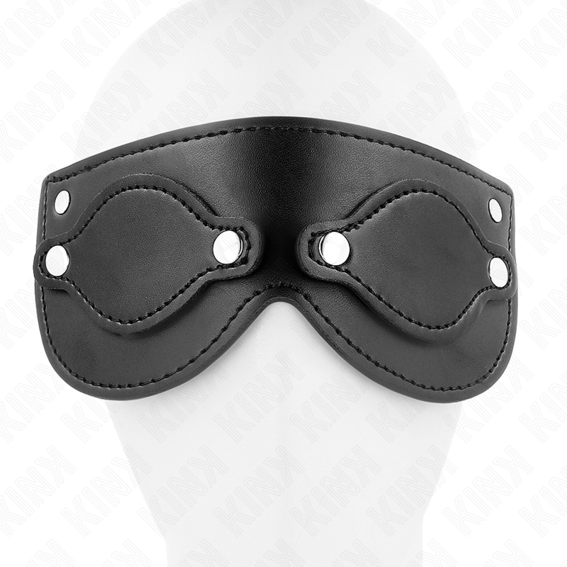 KINK - MASCHERA IN SIMILPELLE CON COPRI OCCHI RIMOVIBILI 22 x 9 CM Kink Masked Allure