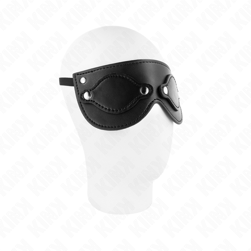 KINK - MASCHERA IN SIMILPELLE CON COPRI OCCHI RIMOVIBILI 22 x 9 CM Kink Masked Allure