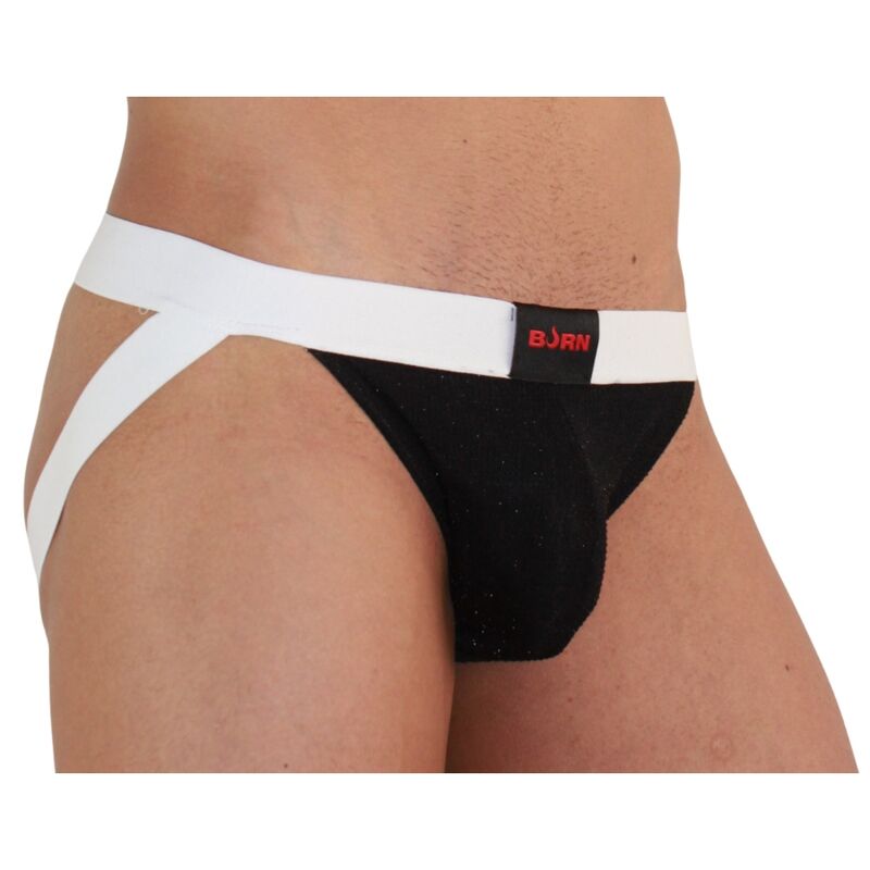 BURN - 004 JOCK NERO LUCIDO / BIANCO S Burn