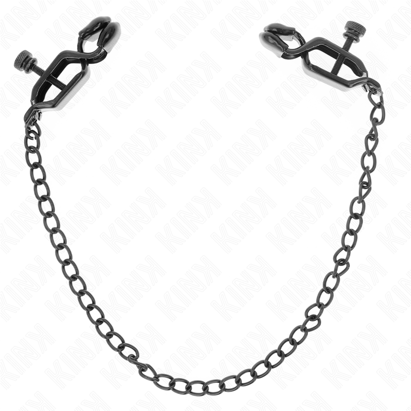 KINK - MORSETTI PER CAPEZZOLI A CATENA PIATTA NERA 30 CM Kink Nipple Grip