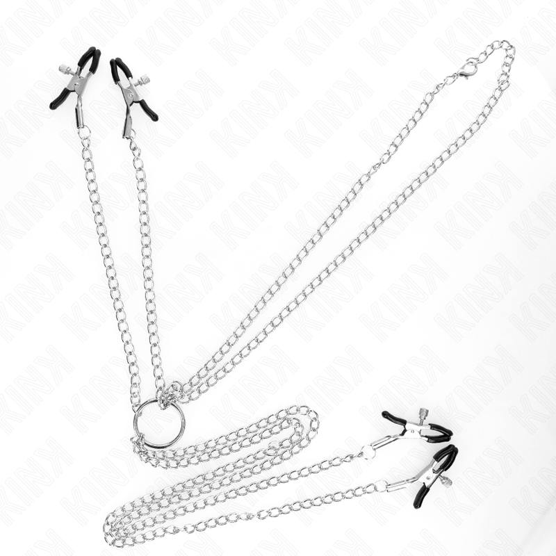 KINK - 4 MORSETTI PER CAPEZZOLI E CLIT REGOLABILI ARGENTO Kink Nipple Grip