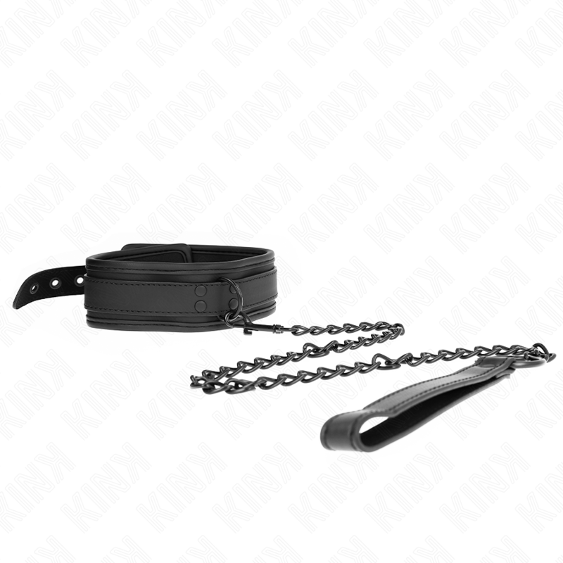 KINK - COLLARE BONDAGE IN NEOPRENE MODELLO 1 CON CINTURA 78 CM REGOLABILE 37,5 X 49,5 CM Kink Collar & Gag