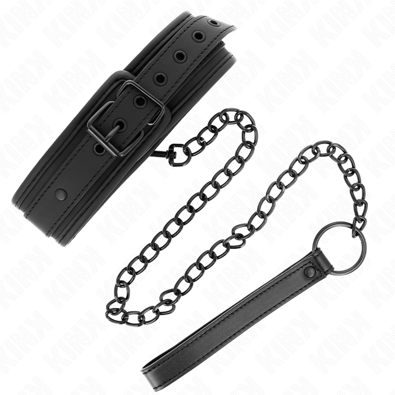 KINK - COLLARE BONDAGE IN NEOPRENE MODELLO 1 CON CINTURA 78 CM REGOLABILE 37,5 X 49,5 CM Kink Collar & Gag