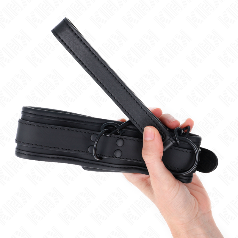 KINK - COLLARE BONDAGE IN NEOPRENE MODELLO 1 CON CINTURA 78 CM REGOLABILE 37,5 X 49,5 CM Kink Collar & Gag