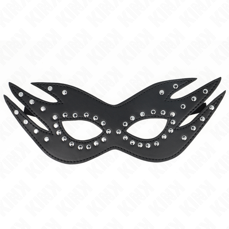 KINK - MASCHERA IN SIMILPELLE CON RIVETTI MODELLO 3 26 x 9,5 CM Kink Masked Allure