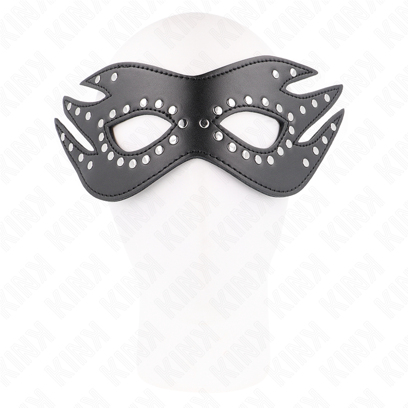 KINK - MASCHERA IN SIMILPELLE CON RIVETTI MODELLO 3 26 x 9,5 CM Kink Masked Allure