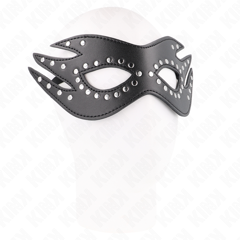 KINK - MASCHERA IN SIMILPELLE CON RIVETTI MODELLO 3 26 x 9,5 CM Kink Masked Allure