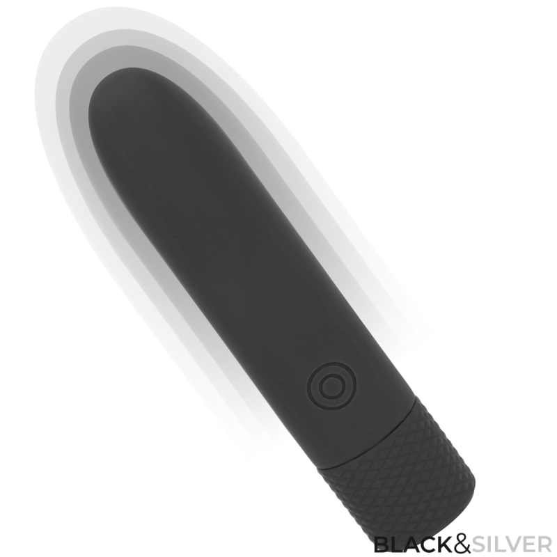BLACK & SILVER - GERI USB RICARICABILE VIBRANTE BULLET 8 VIBRAZIONI NERO 10 X 2,2 CM Black&silver