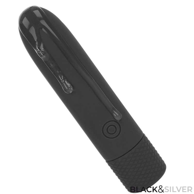 BLACK & SILVER - GERI USB RICARICABILE VIBRANTE BULLET 8 VIBRAZIONI NERO 10 X 2,2 CM Black&silver