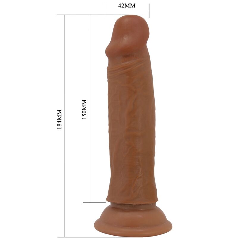 PRETTY LOVE - QUENTIN DILDO REALISTICO 18 CM MARRONE Pretty Love