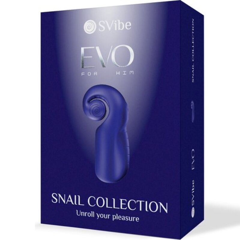SNAIL VIBE - EVO PER LUI MASTURBATORE MASCHILE SLIDE NROLL BLU SCURO Snail Vibe