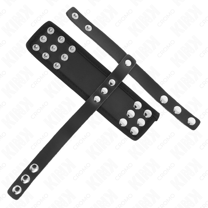 KINK - ANELLO PER GABBIA PER PENE IN PELLE CON CINTURINO DIVISORE PER PALLINE RIVESTITO REGOLABILE Kink Ring Power