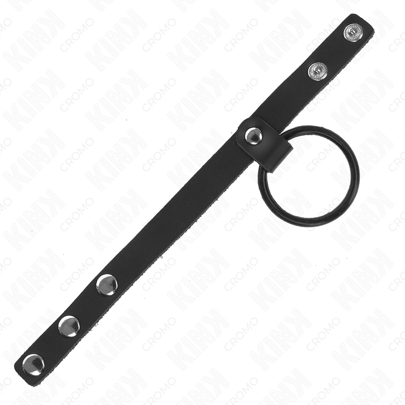 KINK - ANELLO PER PENE IN SILICONE 3,8 CM E DIVISORE PER PALLINE IN PELLE 22 X 1,5 CM Kink Ring Power