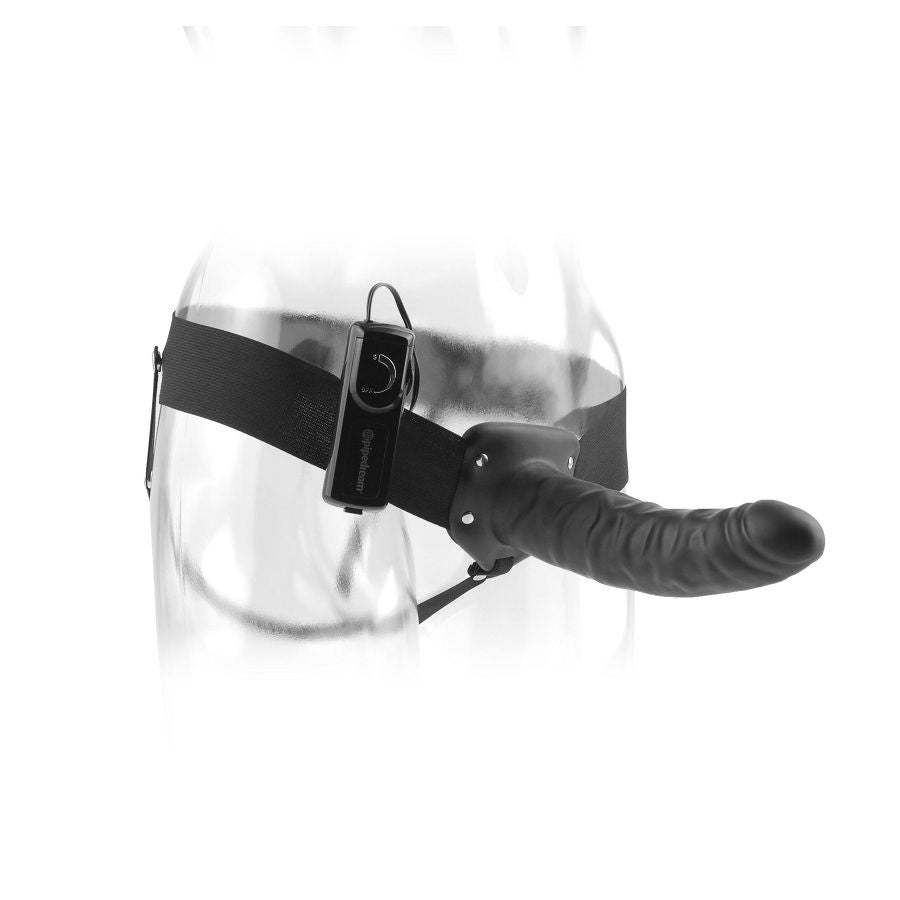 FETISH FANTASY SERIES - 19 CM STRAP-ON CAVO VIBRANTE NERO Fetish Fantasy Series